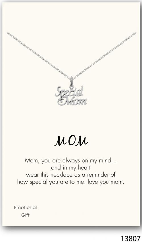 Special mom silver pendant